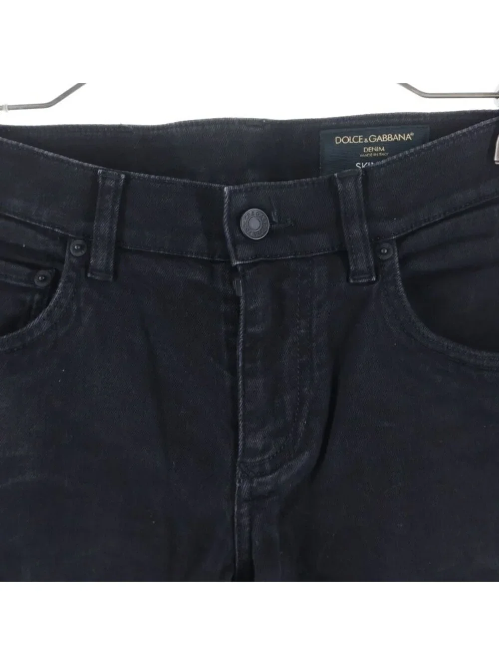 Dolce & Gabbana 5 Pocket Straight Denim Pants Black DP
